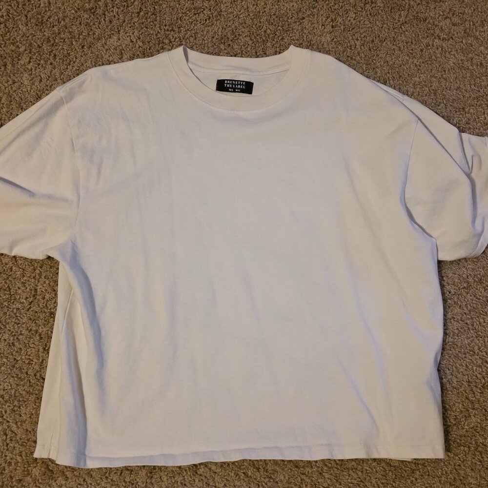 Brunette the Label - Boxy White Tee size M/L